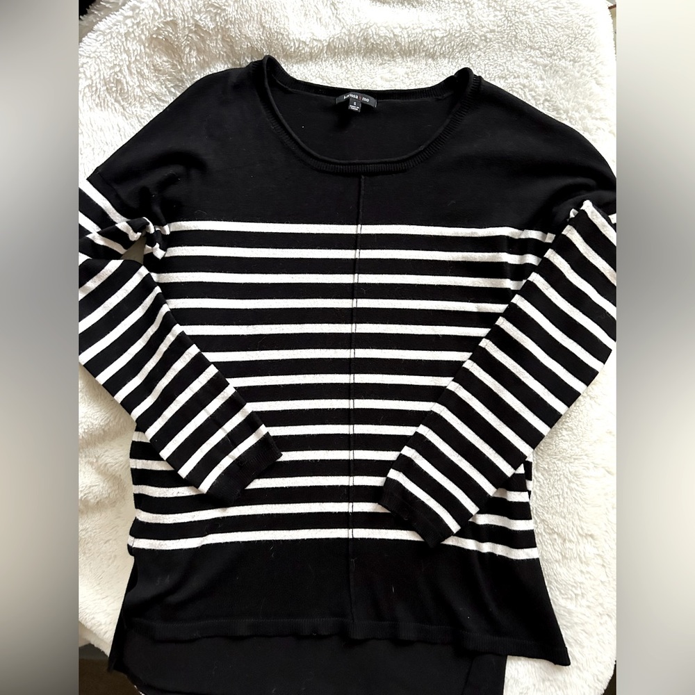 Karissa & Me Black and White Stripe Sweater